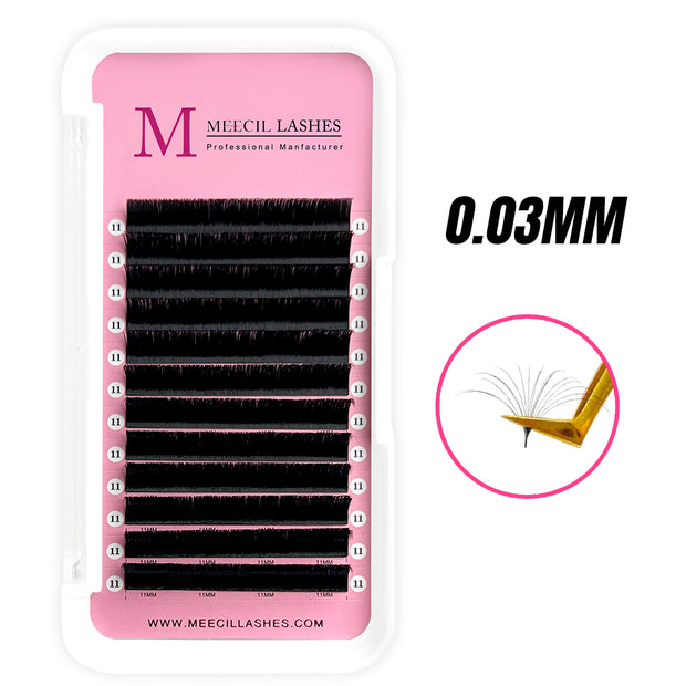 0.03MM Easy Fans Blooming Lashes Fast Fanning Eyelash Extensions
