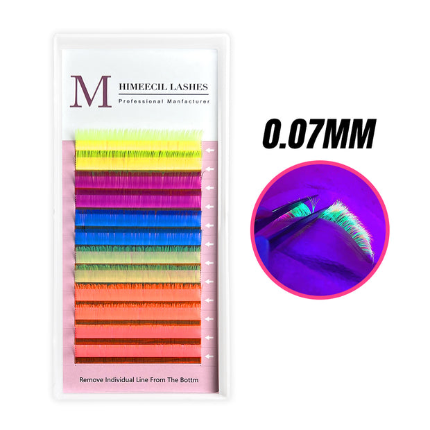 Neon Fluorescent Colored Premium Lashes 0.07mm